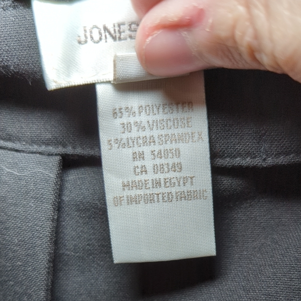 Jones New York Black Straight Leg Dress Pants Women's Size 6 - Picture 3 of 7